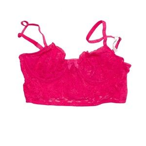 Aerie Hot Pink Lace Bralette – NWT